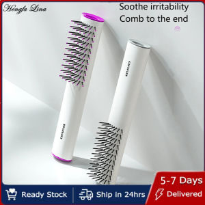Hengfa Lina Scalp Detangling Hair Brush Dry And Wet Curly Hair Brush Curling Salon Comb Brush Round Teeth for Home Hair Styling Comb