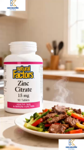 Viên uống Natural Factors Zinc Citrate – Bổ sung kẽm sinh học tăng cường đề kháng và chăm sóc da khỏe đẹp