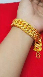 gelang tangan bangle besar motif xuping Permata Rantai Kombinasi Perhiasan Wanita lapis Emas 24k