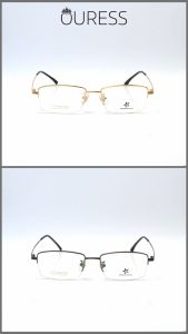 Gọng kính titanium LS9007 nửa khung thời trang nam cao cấp siêu nhẹ siêu bền OURESS