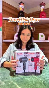 New Turbo Selvia Travel Hair Dryer EHD6002 Bisa Dilipat 500 Watt Original Garansi Resmi 1 Tahun