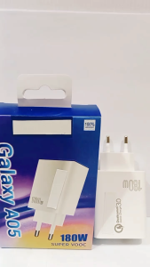 Adaptor Charger 180W For SMSNG GALAXY A05 Super Vooc USB-A Support Fast Charging