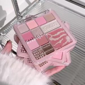 Decshoww🍒12 Warna Palet Eyeshadow Palet Penyorot Eyeshadow Palette Matte Perona Mata Matte Eyeshadow Tahan Lama
