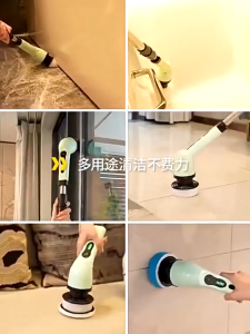 【SG】 9 in 1 Portable Electric Cleaning Brush Set Kit Scrubber Electric Spin Scrubber Replaceable Cleaning Heads