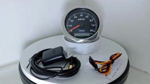 ELING 85mm GPS Speedometer 0-80KM/H Odometer with GPS Antenna Speed Gauge with 7 Colors Backlight for Trucks 12V 24V