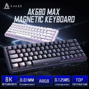 AJAZZ AK680 MAX Mechanical Keyboard Magnetic Switch HE 60% 8k/1K RGB Wired/Wireless Gaming Custom Keyboard Rapid Trigger 0.01mm