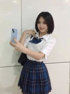 Original Pure Desire JK Uniform Spicy Girl Sibling Waist Shirt Women Sweet Spicy Plaid Skirt Pleated Mini Skirt Set