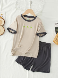 Childrens Sporty Summer Outfit Short Sleeve Boys Set Casual Comfortable Breathable Sleepwear for Boys And Girls