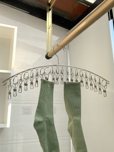 Stainless Steel Clothesline Space Saving Simple Style Indoor Clothes Drying Rack Underwear Socks Holder Windproof Rustproof