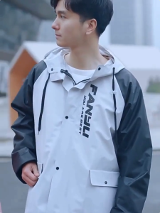 ☔️เสื้อกันฝน☔️ชุดกันฝน เสื้อกันฝนมอเตอร์ไซค์ เสื้อพร้อมกางเกง เสื้อกันฝน มีแถบสะท้อนแสง รุ่นหมวกติดเสื้อ ทนทานกันน้ำ100%