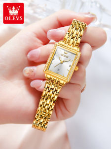OLEVS | New High-End Luxurious Gold Square Watch Waterproof Quartz