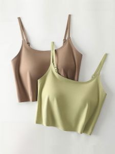 MiiOW | เสื้อกั๊กสายเดี่ยวแบบไร้ตะเข็บสำหรับผู้หญิง MiiOW 2023 ฤดูร้อน เสื้อชั้นในเกาะอกแบบมีแผ่นเสริม ทรงเกาะอก ชุดชั้นในสไตล์เซ็กซี่