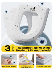MEISHIMEIJIA | All-Season Waterproof No-Wash Adhesive Toilet Seat Cover