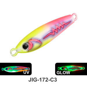TEASER J172 40g 55g 80g 100g Long Cast Shore Metal Jig Luminous UV Sea Fishing Lure for Boat Fishing Target Spanish Mackerel