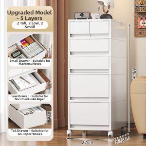 Qianqin | Multi-level Drawer-style Movable Storage Cabinet