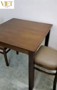 Bàn ăn Cabin 2 ghế xuất khẩu bộ bàn 2 người gỗ cao su