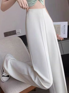 Fashion Stylish Drapey High-Waisted Wide-Leg Trousers