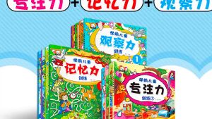 12PCS Intellectual Observation Training Preschool Children Kids Picture Game Book Maze Find Difference Early Education 12册 学前儿童益智书