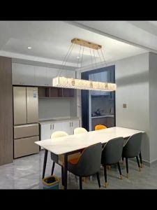 CT181A144 SOTMIA โคมไฟระย้าโต๊ะอาหารสไตล์บาร์ โคมไฟคริสตัล