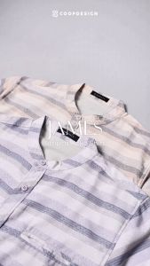 Coop Design - James Kemeja Koko Salur Pria Lengan Pendek