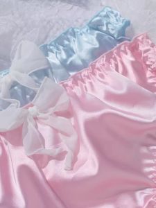 Quần Lót Tam Giác Satin Gợi Cảm Cho Nữ Quần Lót Tam Giác Bằng Vải Chiffon Có Nơ Bướm Ngọt Ngào Quần Lót Cá Tính Nhỏ Dành Cho Phụ Nữ