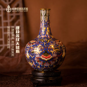 Chinese Style Blue And White Enamel Tianqi Bottle Decorative Vase Safe Keeping Business Promotions Home Decor Artifacts