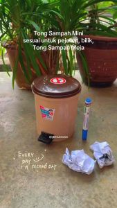 Applelady Premium Pedal Mini Dustbin Tong Sampah#1.5L
