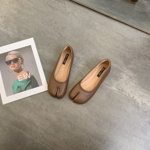 Giày Đơn Đế Phẳng Cổ Điển Thoải Mái Giày Đơn Đế Phẳng Đế Bằng Đế Cao Su Màu Trơn Mũi Tròn Cho Nữ Mùa Xuân