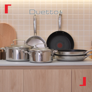 Tefal Duetto+ Range Saucepan Stew Pot Fry Pan Wok Pan 18cm/20cm/24cm/28cm
