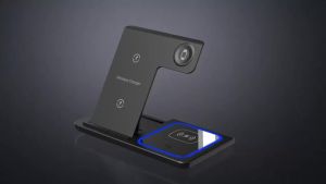 LED Fast Wireless Charger Stand 3 in 1 Foldable Charging Station For iPhone 17/16/15/14 Apple Watch 9 8 7 6 5 Airpods Pro