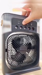 Air Conditioner Fan Portable Air Cooler Humidifier USB Rechargeable Fan Purifier Air Cooler Fan USB Mist Table Fan Cooling Fan 3 in 1