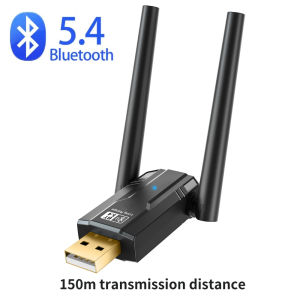 Kebidumei | 150m USB Bluetooth 5.4 Adapter 5.3 Dongle for PC Wireless Mouse Keyboard Music Audio Receiver Transmitter Bluetooth