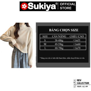 Áo Len Nữ Cổ 3 phân SUKIYA Dáng Rộng Chất Len Lông Thỏ Nhập Khẩu Cao Cấp Mềm mại AL46