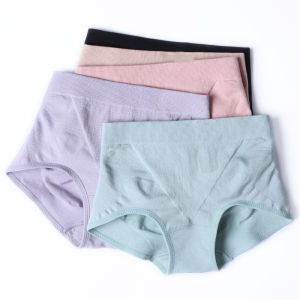 Ladies High Waist Abdomen Control Cotton Modal Briefs Postpartum Butt Lifting Triangle Shorts Pure Color Underwear