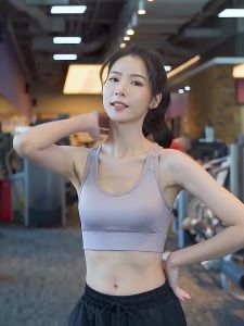 NYK Good Quality Womens Racerback Sports Bra Fixed Chest Pad Lady Back Adjustable Row Buckle Yoga Bras Running Gym Activewear Top