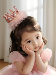 2025 New Princess Birthday Hat Baby Girl Baby One Year Old Headwear Scene Decoration Children Atmosphere Photography Props