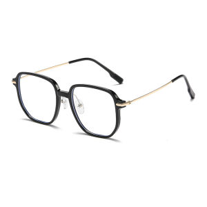 JN IMPRESSION แว่นตาแฟชั่นลดสัดส่วน0องศาสำหรับแว่นสายตาสั้นสำเร็จรูปเฟรมขนาดใหญ่แสงสีฟ้า