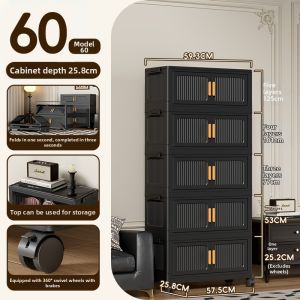 Easy Assembly Multilevel Clothes Storage Cabinet