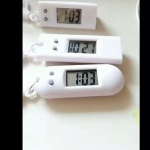Electronic Desktop Clock Keychain Silent LCD Digital Display Backpack Keychain for Student Exam Study