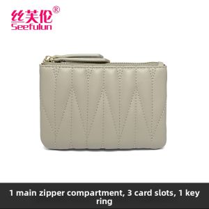 SIFULUN | Elegant Leather Zipper Small Wallet Mini