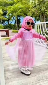 AKFAS - Gamis Anak Perempuan Princess Dress Tutu Tile Pesta Ulang Tahun Kostum Frozen Cantik Elegan