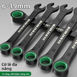 Cờ Lê Bánh Cóc Đa Năng 72 Răng Kiểu Hoa Mai Cấp Công Nghiệp Thép Crom-Vanadi Tiết Kiệm Sức Lao Động Nhanh Chóng Bền Bỉ