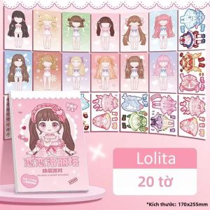 20 Miếng Dán Trang Trí Sách Hoạt Hình Dành Cho Bé Gái Trò Chơi Ghép Quần Áo Yên Tĩnh Đồ Thủ Công Tự Làm Quà Tặng Tiệc Tùng Văn Phòng Phẩm Dành Cho Trẻ Từ 3 Tuổi Trở Lên