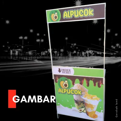 BOOTH MEJA LIPAT PORTABLE ROMBONG JUALAN LIPAT FREE DESAIN UK 80X40