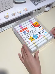 80 Colors Dual Tip Acrylic Markers Brush Pen Set with Storage Case for School Notes Art