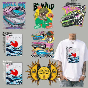 Fashion Stylized Patterns Heat Transfer Thermo Adhesive Iron On Patches For Childrens Clothing Fusible Healthy And Odorless