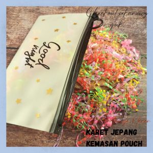 Satu Pouch Ikat Rambut Karet Jepang Pouch Ukuran M - Kuncir Rambut Anak - Karet Cina Kemasan Dompet