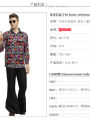 Retro Disco Costume 70s Hippie Makeup Party Elvis Presley Bar Rock Singer Performance Outfit Polyester Material Women's Fashion. 