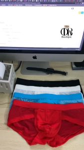 Quần lót nam sịp Tam Giác Cotton phối Lưới TOBA Boutique thông thoáng thoải mái thời trang TBTGL01 (Che tên SP)
