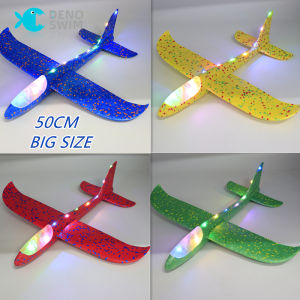 DENOSWIM 48CM Hand Throw Foam Plane Toys Outdoor Launch Glider Airplane Kids Gift Toy Epp Foam Hand Throw Airplane